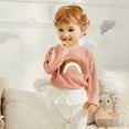 thumbnail image 1 of PatPat Baby Boy/Girl Rainbow Pattern Waffle Long-sleeve Pullover Sweatshirt, 1 of 6
