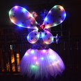thumbnail image 4 of Jupe Tutu d'Halloween à DEL Robe en Tulle de Fête Jupe de Cosplay avec Ailes pour Enfants, 4 of 8