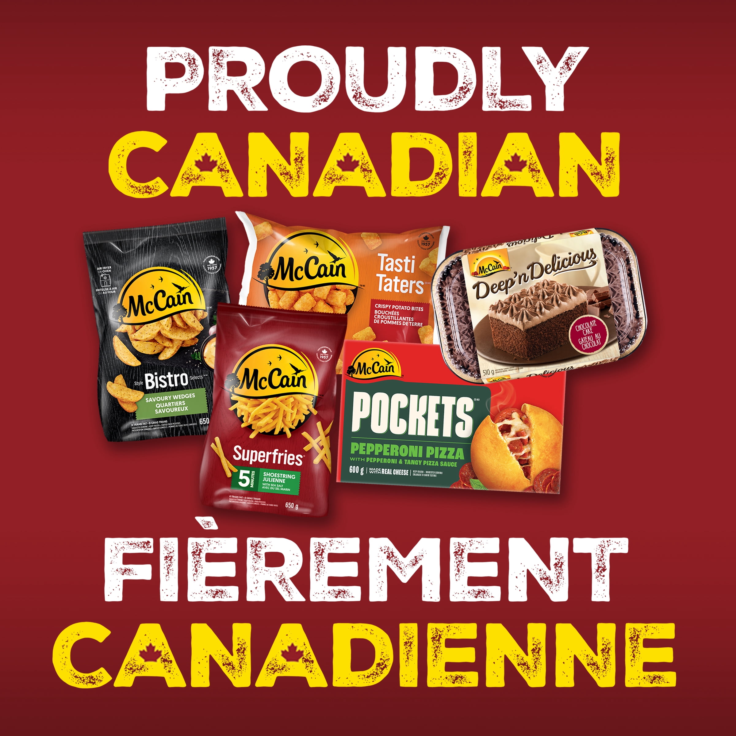 Gâteau à la vanille Deep’n Deliciousᴹᴰ McCainᴹᴰ, Fabriqué au Canada à partir d'ingrédients canadiens et importés 510g