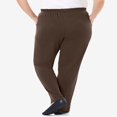 thumbnail image 3 of CHOK Plus Size 7-Day Knit Straight Leg Pant Stretch Elastic Waist Petite & Tall - 3X  Navy, 3 of 6