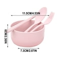 thumbnail image 2 of Reusable Utensils Set Plastic Portable Utensils Ramen Bowl Set Bowl Spoon Chopsticks and Fork Four-Piece Tableware Set, 2 of 5