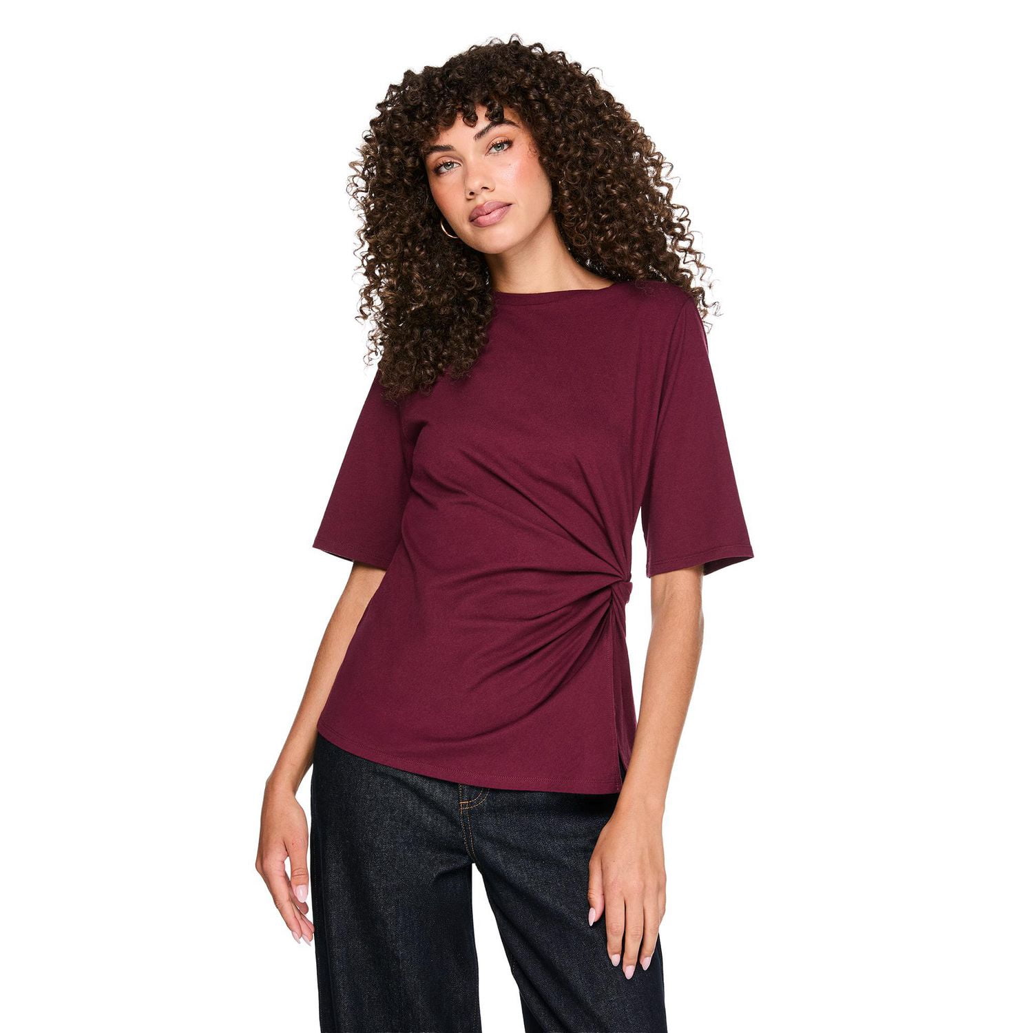 T-shirt avec motif noué sur les côtés George pour femmes