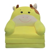 kjfeif Plush Foldable Kids Sofa Backrest Armchair 2 In 1 Foldable Children Sofa Cute Cartoon Lazy Sofa Children Flip Open Sofa Bed for Living Room Bedroom Without Liner Filler