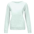 thumbnail image 4 of SNKSDGM Chandail Court pour Femmes Chandails Courts pour Femmes Chandails Quotidiens pour Femmes Maison Extérieur Entraînement Manches Longues T-Shirt Col Rond Haut Chandail Imprimé Blouse de Rue Mode Urbaine m, 4 of 5