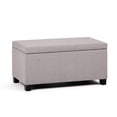 thumbnail image 1 of SIMPLIHOME Dover 36 inch Wide Rectangle Lift Top Storage Ottoman Bench in Cloud Grey Linen Look Fabric, Footrest Stool, Coffee Table for the Living Room, Bedroom, and Kids Room, Contemporary, 1 of 5