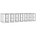 thumbnail image 1 of vidaXL Chenil Extérieur pour Chien en Acier avec Toit 16,94 M2, 1 of 4