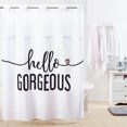 thumbnail image 1 of Rideau de douche 3 en 1 Hello Gorgeous de marque Hookless®, 1 of 3