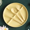 thumbnail image 5 of Dividing Tableware Set, Partitioned Plates with Spoon, Fork & Chopsticks, Kitchen Utensils Set for Family Meals, Space-Saving, Microwave Safe, Home & Kitchen Organization, 5 of 5