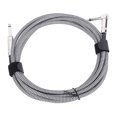 thumbnail image 1 of Electric Guitar Cable, 6.5mm Right Angle to Straight Connector Guitar Connection Cord Instrument Cable, 1 of 7