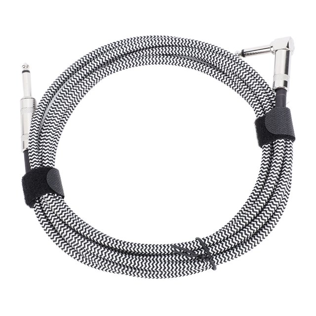 Electric Guitar Cable, 6.5mm Right Angle to Straight Connector Guitar Connection Cord Instrument Cable