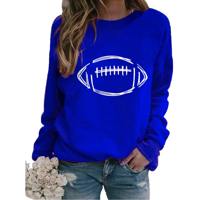Meichang Sweatshirts pour Femmes Sans Capuche Manches Longues Col Rond Pull Décontracté Graphique Amusant Couleur Unie Sweatshirts Coupe Ample Pull d'Automne