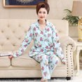 thumbnail image 1 of REDHOTYPE Pyjama de Mère Femmes Printemps et Automne Manches Longues Grande Taille Nouvelle Mode Floral Coton Homewear Set, 1 of 2