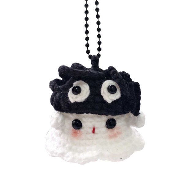 Birdeem Little Ghost Hand-Woven Cute Keychain Bag Car Pendant Hanging Gift
