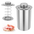 thumbnail image 4 of Kctiaxy Cuiseur à Viande Presse à Viande en Acier Inoxydable Presse à Viande Grande Capacité avec Forme Ronde Presse à Viande pour Lunch Maison Machine à Viande Appareils de Cuisine, 4 of 9