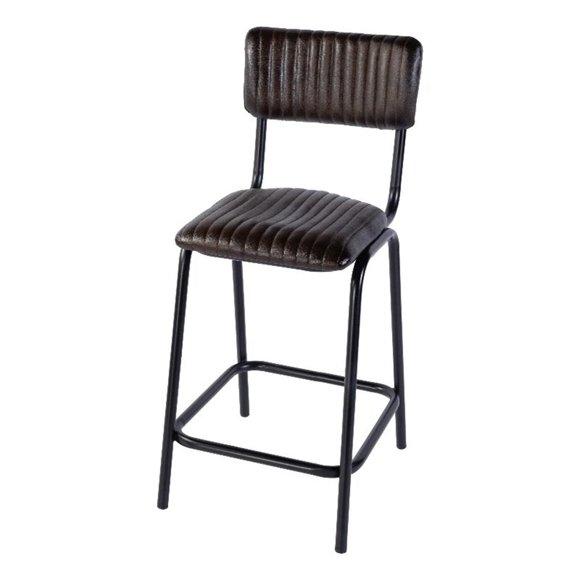 Butler Specialty Company Waylon 31.5" Seat Height Leather Bar Stool-Brown