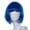 Blue, variant on Riforla Masquerade Small Roll Bang Short Straight Hair Wig BU Wigs for Women Blue