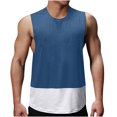 thumbnail image 1 of zfhfof Mens Workout Tank Tops Lightweight Sleeveless Running Gym Muscle Shirts Color Block Summer Tee Top, 1 of 5
