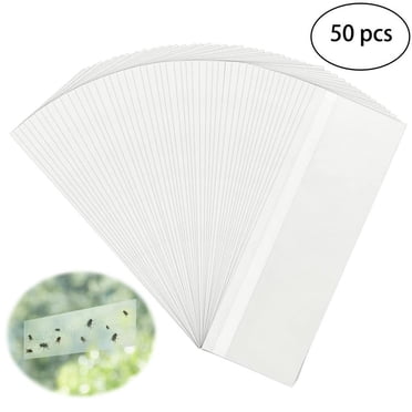 EASTIN 50 Pcs Window For Indoors Sticky Strips Trap Tape Clear Window Sticky Glue For Home House Fly Lady