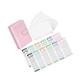 thumbnail image 1 of PU Leather Notebook Binder Clear Binder Pockets Budget Envelope Pink, 1 of 9