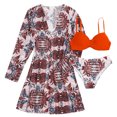 thumbnail image 4 of Birdeem Bikini Aguichant Imprimé pour Femmes, Ensemble de Maillot de Bain Trois Pièces Fendu, 4 of 4
