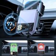 thumbnail image 2 of 15W Car Phone Holder Auto Wireless Car Charger Wireless Fast Charging Air Vent Clip Holder Mount Car Holder Smart Phones Charger Telephone Mount Support Air outlet, 2 of 6