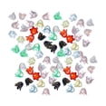 thumbnail image 3 of GUOOL 100x Flower Beads Crafts Handmade Flower Bead Charms Transparent Floral Bead Colorful, 3 of 9