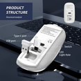 thumbnail image 2 of KOMI Wireless Mouse Chargeable Portable Silent Wireless Mouse USB and Type-C Dual Mode Wireless Mouse 3 Adjustable DPI for Laptop, Mac, MacBook, Android, PC, 2 of 5