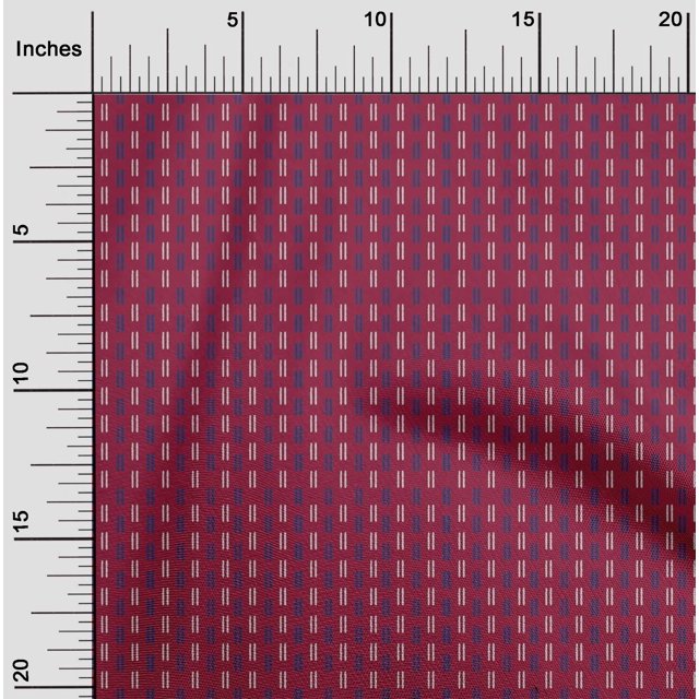 oneOone Cotton Flex Fabric Line Block Printed Fabric 1 Yard 40 Inch Wide