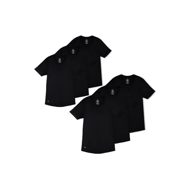 OTECKA Men's Supima Cotton Crew Neck T-Shirt Slim-Fit with Moisture-Wicking -6 Packs