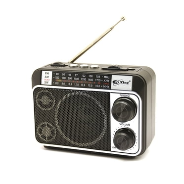 Radio Portable Am Fm Sw Radio Rechargeable avec Lampe de Poche LED Haut-Parleur Intégré Réception Compatible pour J19BT