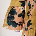 thumbnail image 4 of Robes d'Été pour Femmes Grande Taille Ample Imprimé Manches Longues V Bouton Mini Robe d'Été Orange XXXXXL, 4 of 4