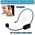 thumbnail image 2 of MesaSe FM Wireless Microphone Headset Megaphone Radio Mic for Loudspeaker Audio Equipment, 2 of 10