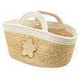 thumbnail image 1 of Water Hyacinth Storage Basket with Star Plaque and Cotton Rope Trim, 1 of 9