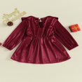 thumbnail image 4 of MesaSe Robe en Velours d'Automne pour Tout-Petite Fille, à Volants, Manches Longues, Encolure Évasée, 4 of 9