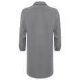 thumbnail image 4 of iiniim Unisex Mens Womens Lapel Wear Resistant Work Jacket Long Sleeve Dustproof Lab Coat Uniforms Gray 185, 4 of 6