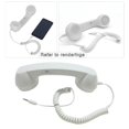 thumbnail image 3 of Combiné Téléphonique Rétro 3,5 mm Classique pour Téléphones Mobiles Blanc, 3 of 8