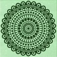thumbnail image 1 of Ahgly Tapis d'Intérieur Lavable en Machine Carré Vert Émeraude Profond, 8 Pieds Carré, 1 of 7