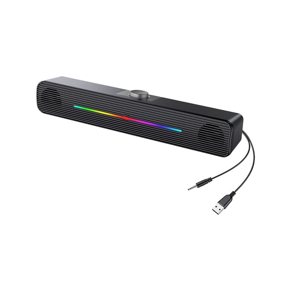 Speakers for Pc,Computer Speakers Rgb Pc Speakers Usb Powered 3.5Mm Aux Cable for Pc Laptop Tablet Phone,Computer Speakers with Subwoofer,Usb to Usb Cable,Speakers for Tv
