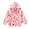 thumbnail image 2 of LOVZFMLL Vestes pour Filles Mode Manteau Décontracté pour Enfants Étanchéité Imprimé à Capuche Coquille Rigide Veste 8-9 Ans, 2 of 4