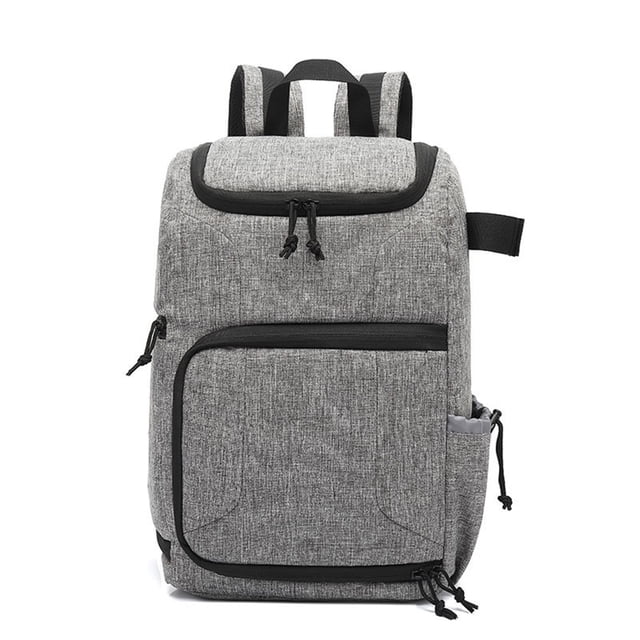 Professional Outdoor DSLR Camera Backpack with Large Capacity, Waterproof Nylon Material, Adjustable Shoulder Straps, Tablet Pocket & Luggage Rod Strap – Grey, Ideal for Mirrorless Cameras, Lenses,