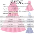 thumbnail image 3 of AJIWYH Robes pour Tout-Petites Filles, Robe pour Enfants Couleur Unie à Tour de Cou et Taille, Mode Rose Vif pour 8-9 Ans, 3 of 5