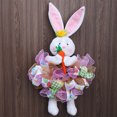 thumbnail image 4 of Dvkptbk Easter Wreath Easter Front Door Wreath Easter Bunny Dolls Wreath Spring Easter Decorations with Ribbon for Door Walls Home Decoration Easter Decorations, 4 of 7
