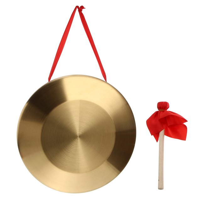 MasteelfCA 1 Set Traditional Percussion Copper gong Chinese Gong Hand Gong with Hammer
