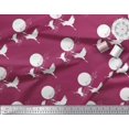 thumbnail image 2 of Soimoi Rayon Crepe Fabric Bamboo Tree,Moon & Stork Bird Decor Fabric Printed Yard 46 Inch Wide, 2 of 3