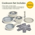 thumbnail image 3 of Cuisinart 13-Piece Ceramic Nonstick Cookware Set, Detachable Handle D53C | PURELYCERAMIC, Pots & Pans Set, Stackable Space-Saving Design, 3 of 6
