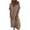 Khaki, variant on fatyb V Neck Casual Dress for Women Short Sleeve Long Tshirt Dress Lightweight Swimsuit Cover up Beachwear