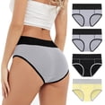 thumbnail image 2 of Timegard Culottes pour Femmes 4 Pcs Grande Taille Taille Mi-Haute Confortables Invisibles Culottes Respirantes Culottes Menstruelles, 2 of 7