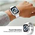 thumbnail image 4 of KOMI 2-Pack for Apple Watch Series 9/8/7/6/5/4/Series SE/SE 2 45mm All-around Screen Protector Case, Tempered Glass Screen Protector Case Ultra-thin for iWatch 45mm Protection Cover - White, 4 of 5