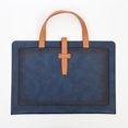 thumbnail image 1 of Fashion Business Document Bag Leather Large Laptop Handbag Briefcase Portable Work Office Storage Bag Custom Letters navy 13 inch, 1 of 6