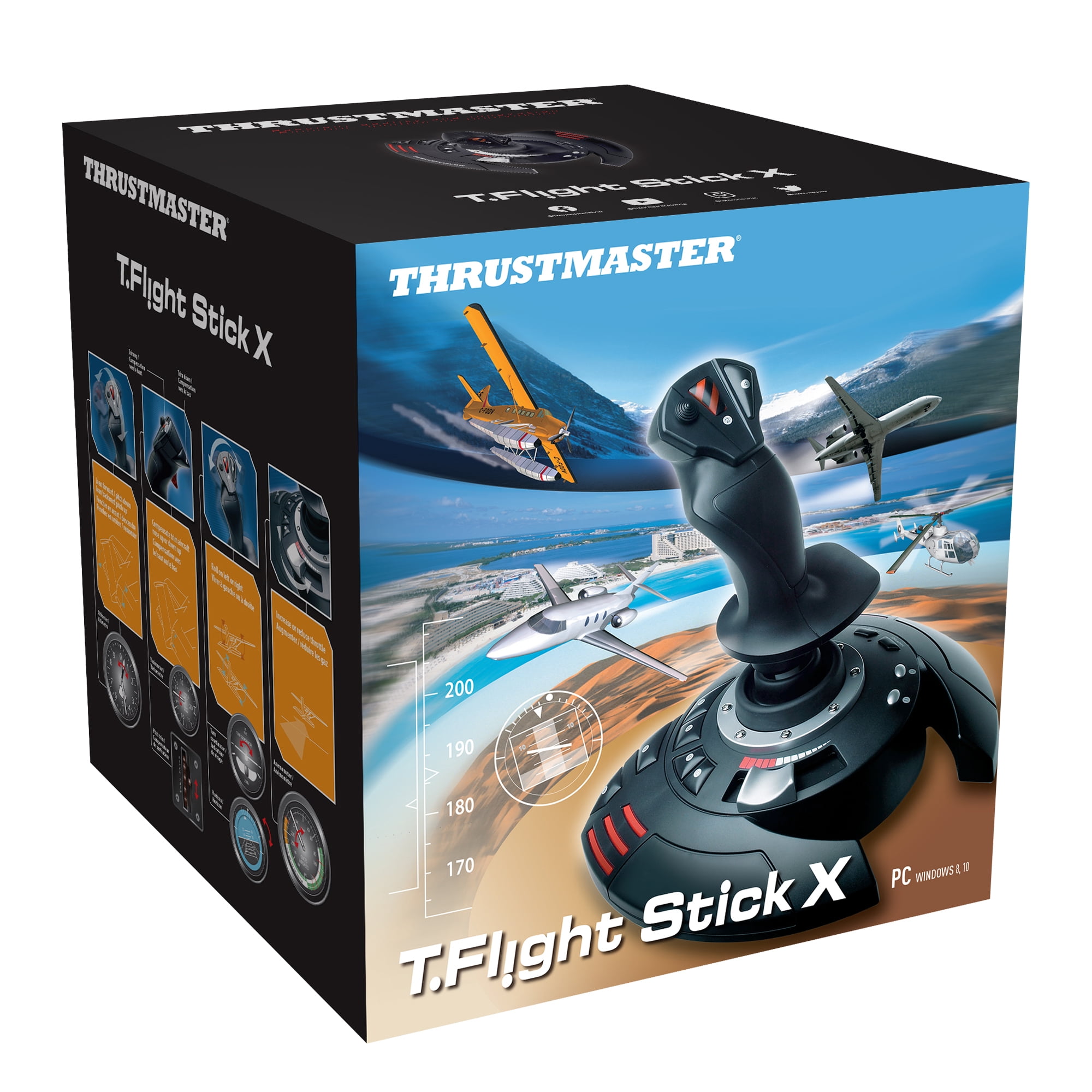 Thrustmaster T-Flight Stick X Contrôleur pour les Jeux de Vol sur Windows PC